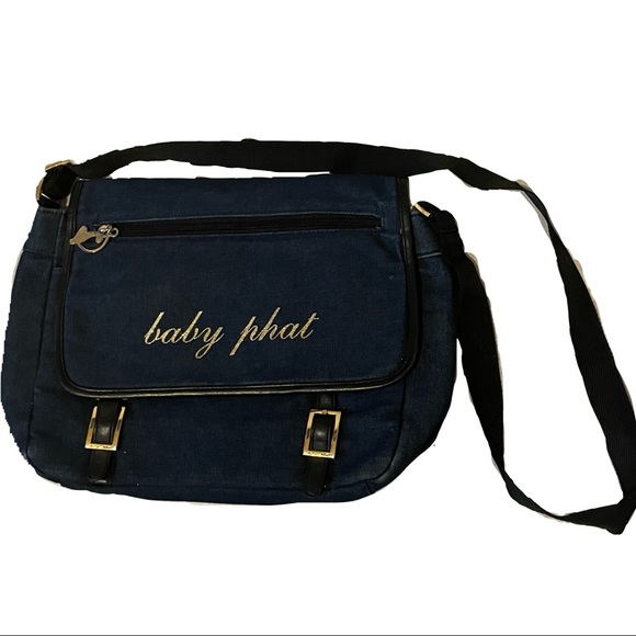 BABY PHAT blue denim crossbody/satchel/messenger  bag
14in width
11 in height - Picture 1 of 2